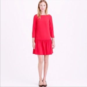 J. Crew boatneck crepe dropped waist dress size 2